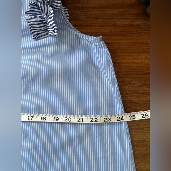 Philosophy blue White Stripe Dress with ruffles, size PXL - Picture 10 of 12